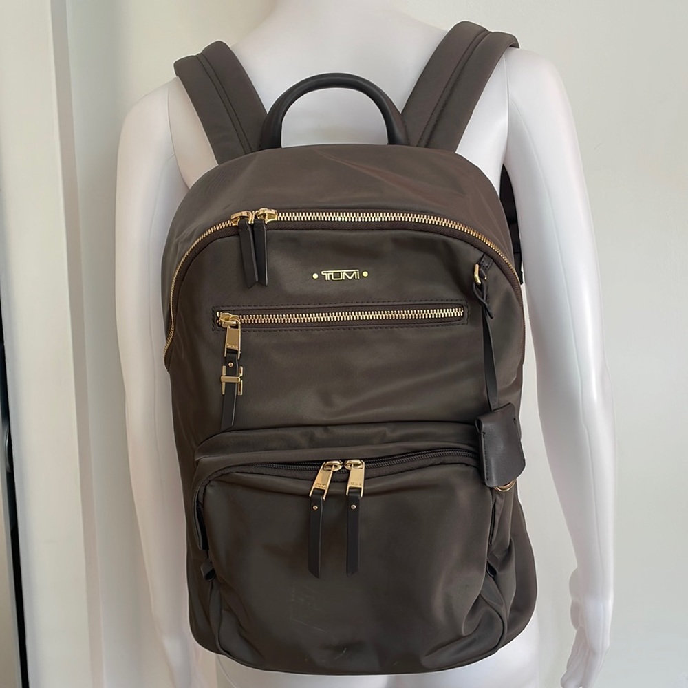 Tumi Voyager Backpack for Women, Gray / Brown / Taupe